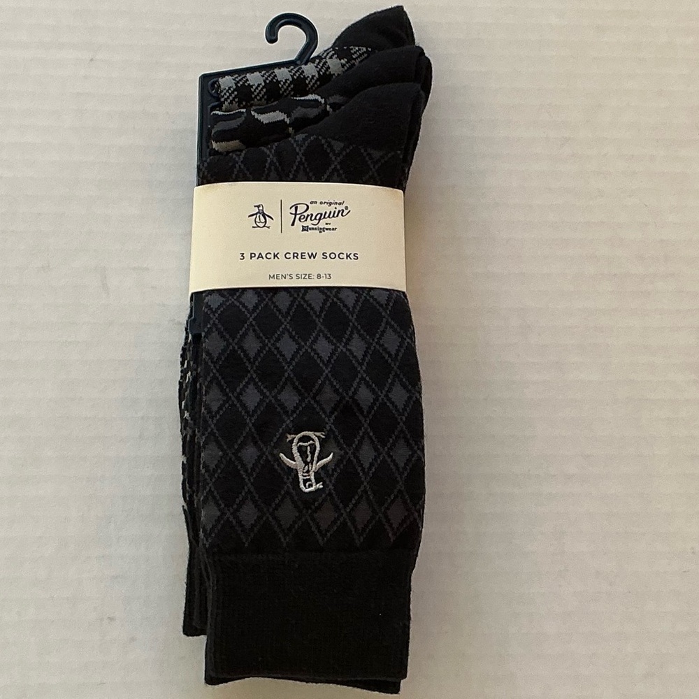 Original Penguin Crew Assorted Socks - Pack of 3 - Picture 12 of 14